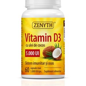 Vitamina D3 5000 UI, 60 capsule